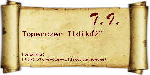 Toperczer Ildikó névjegykártya
