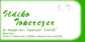 ildiko toperczer business card